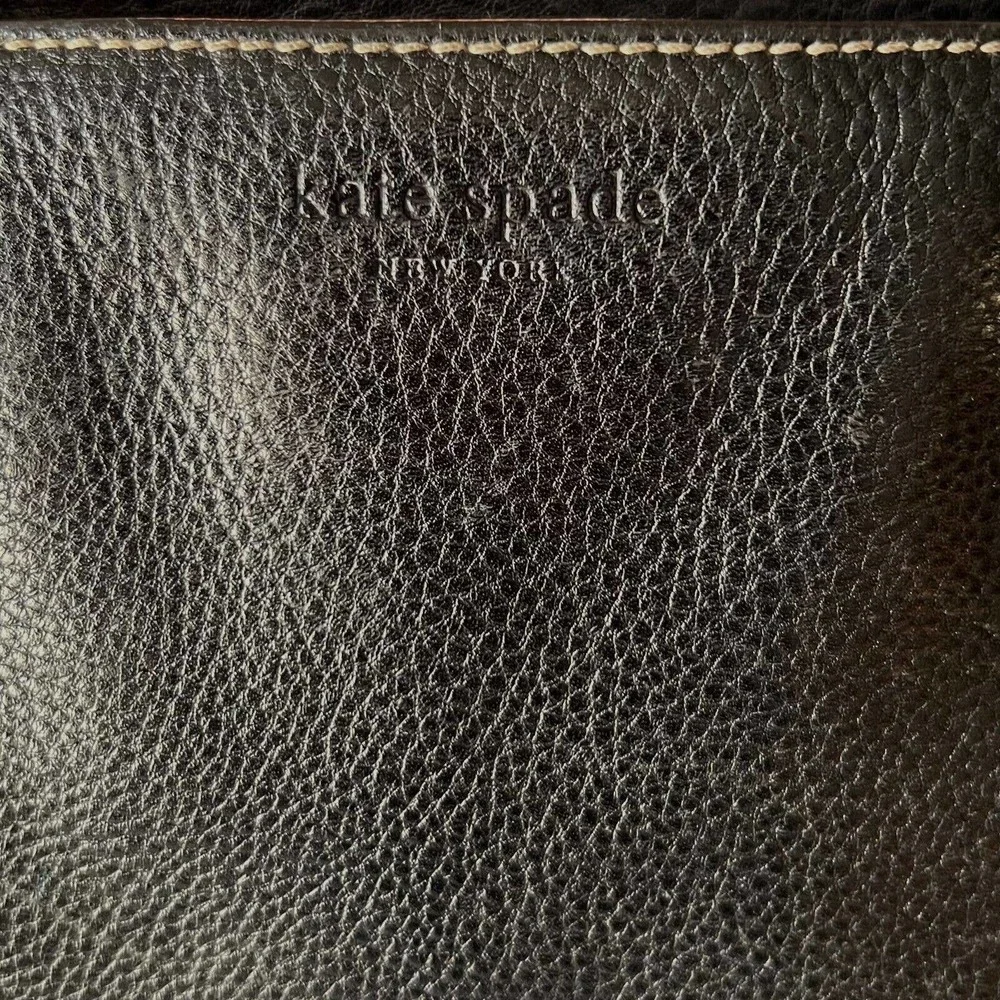 Kate Spade New York Black Pebbled Multi-Strand Handle Leather Shoulder Bag, Tote - Picture 11 of 12